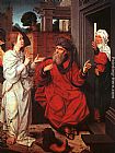 Abraham Canvas Paintings - Abraham, Sarah, and the Angel